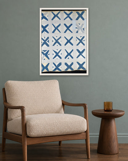 Untitled (Repeating X) - white frame in a room
