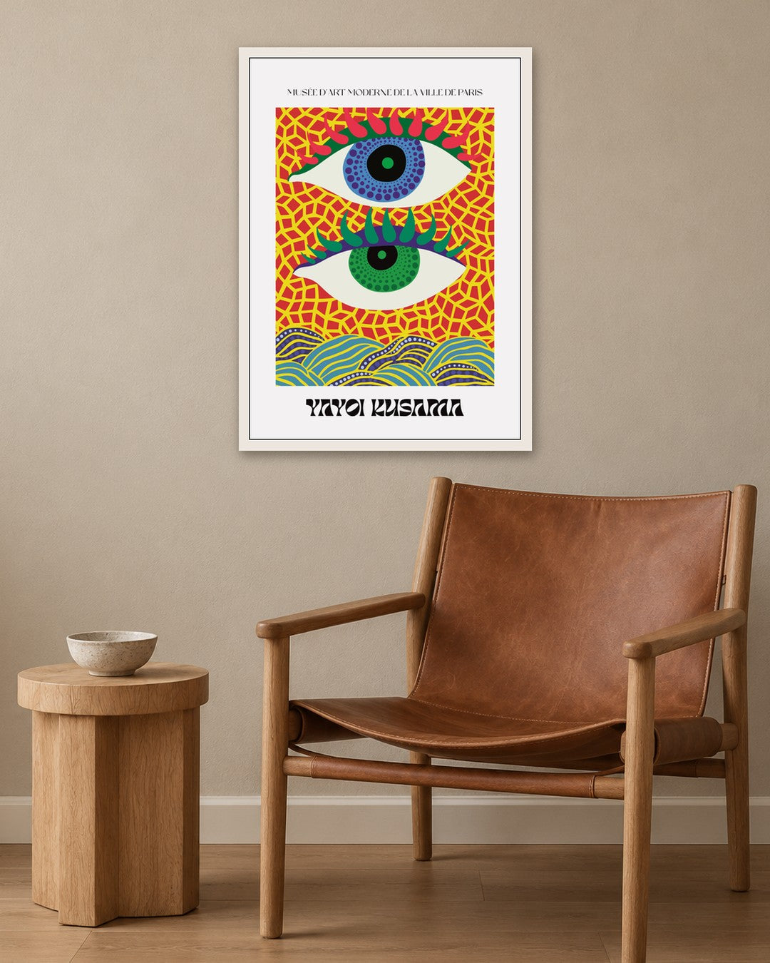 SENT Studio - Watchful Eyes - white frame in a room