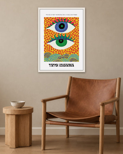 SENT Studio - Watchful Eyes - white frame in a room