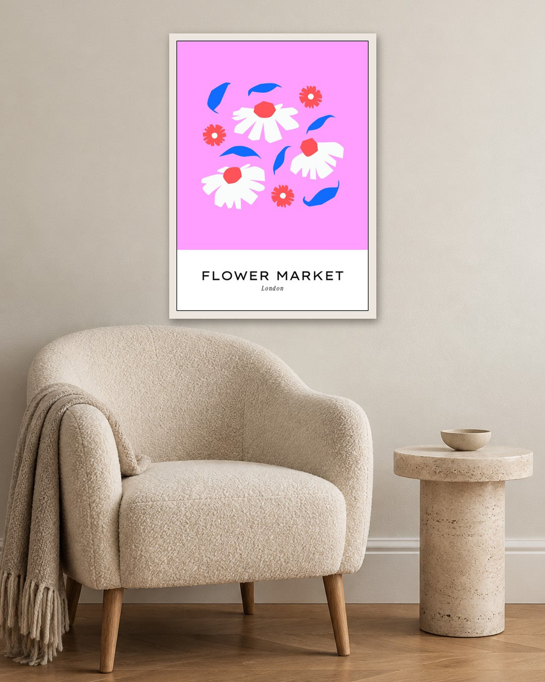 SENT Studio - Abstract Poster No. 60 - white frame in a room