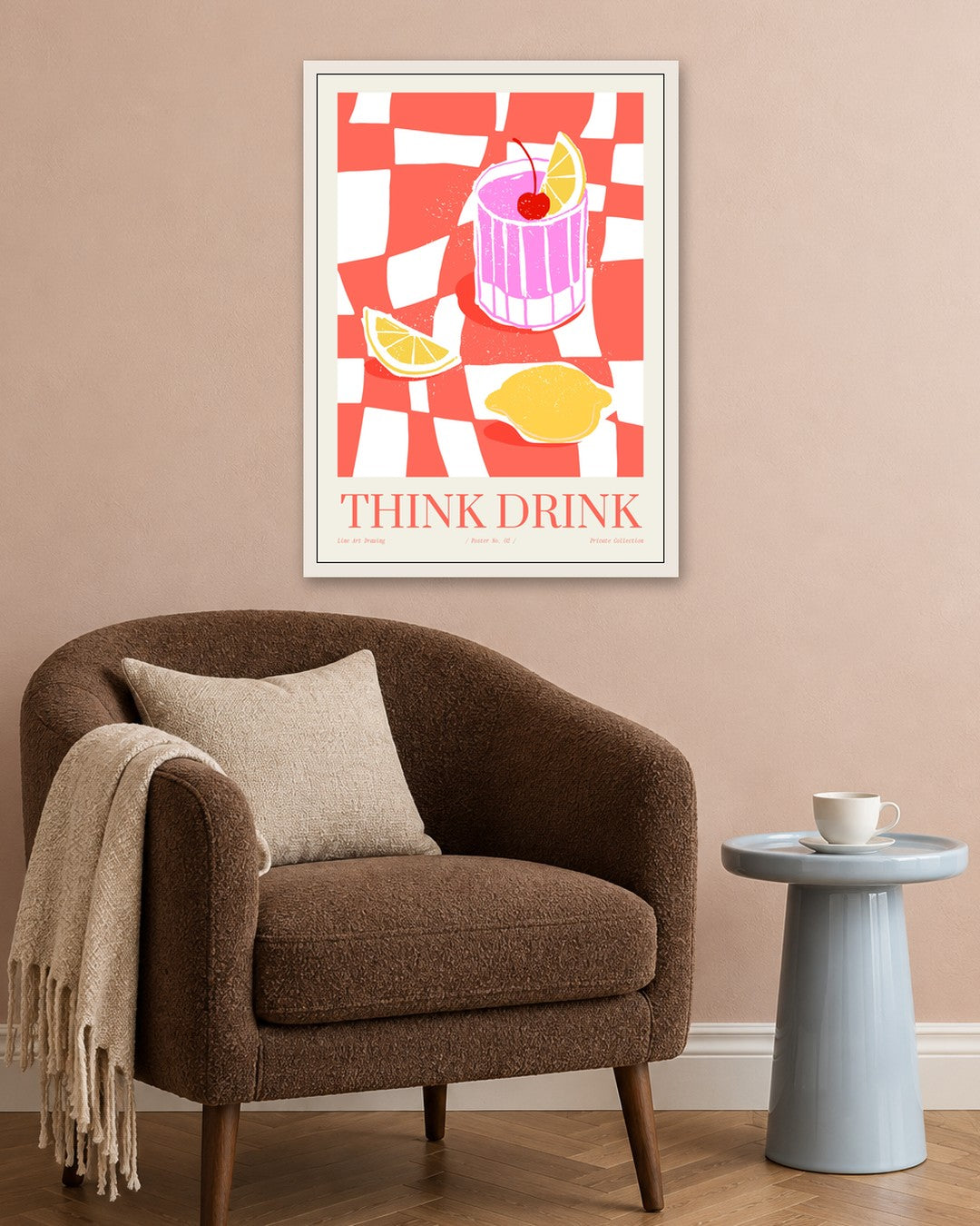 SENT Studio - Cravings Poster No. 2 - white frame in a room