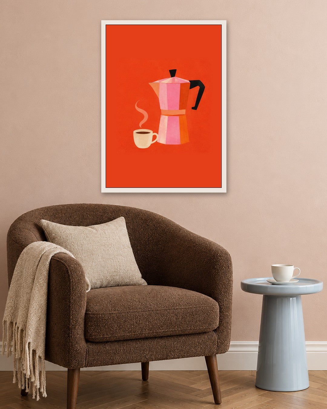 Gracie Cole - Morning Espresso - white frame in a room