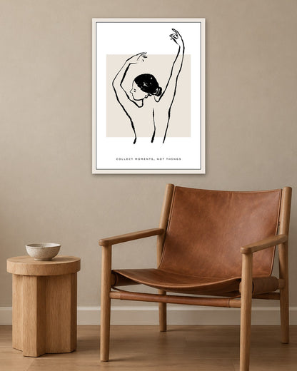 SENT Studio - Dancing Poster No. 58 - white frame in a room