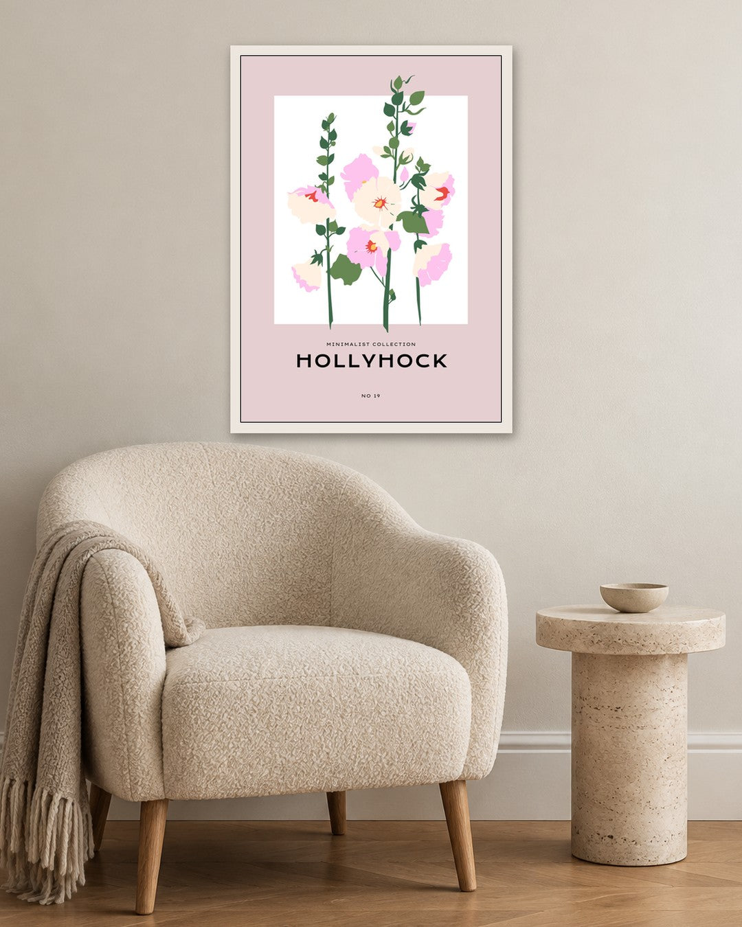 SENT Studio - Botanical Poster No. 11 - white frame in a room
