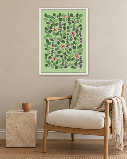 SENT Studio - Flower Poster No. 9 - white frame in a room
