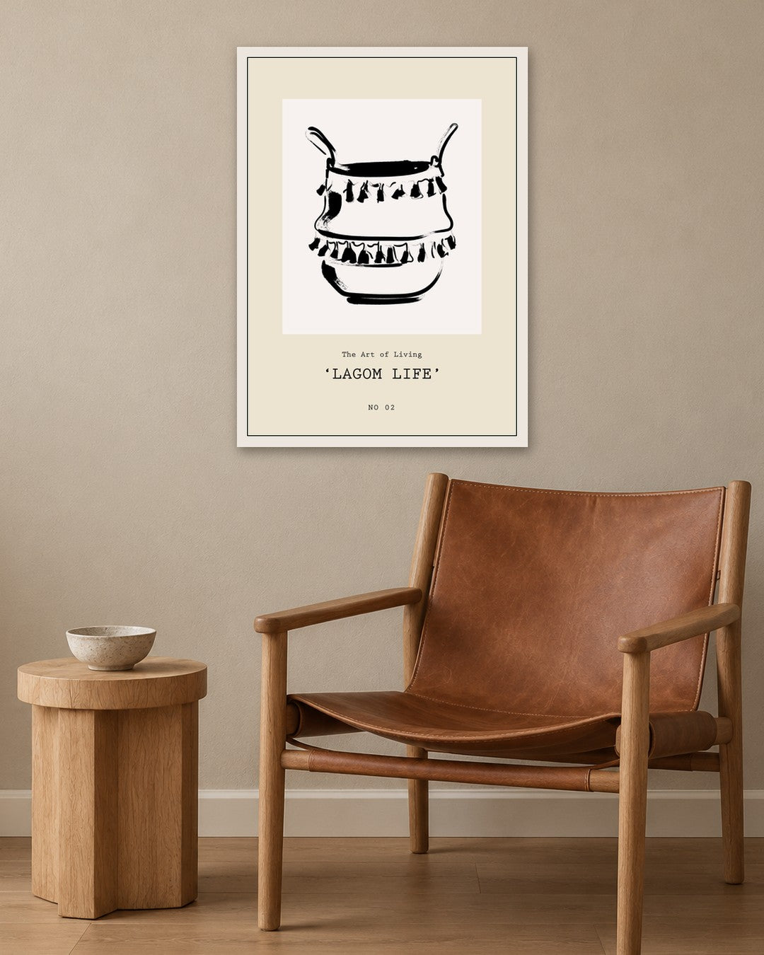 SENT Studio - Bohemian Poster No. 69 - white frame in a room