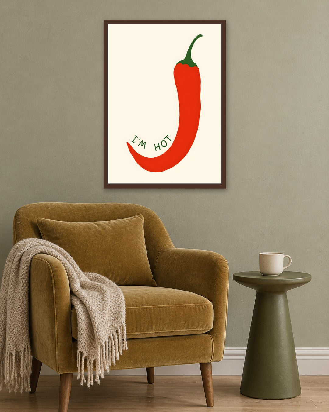 Gracie Cole - I'm Hot - dark oak frame in a room