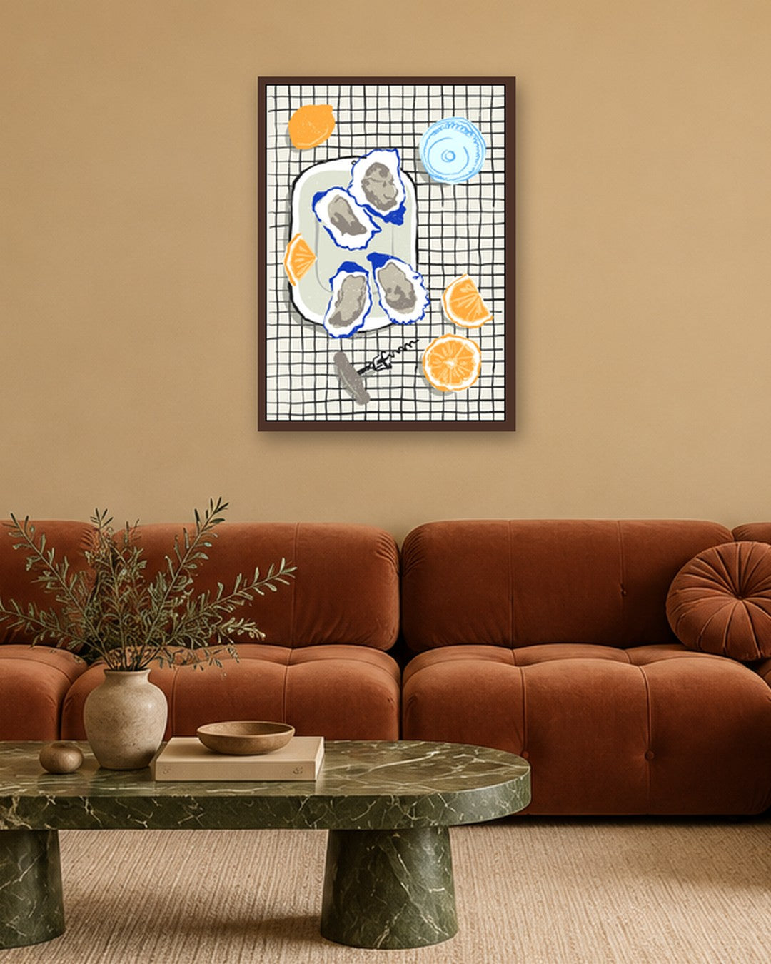 SENT Studio - Cravings Poster No. 28 - dark oak frame in a room