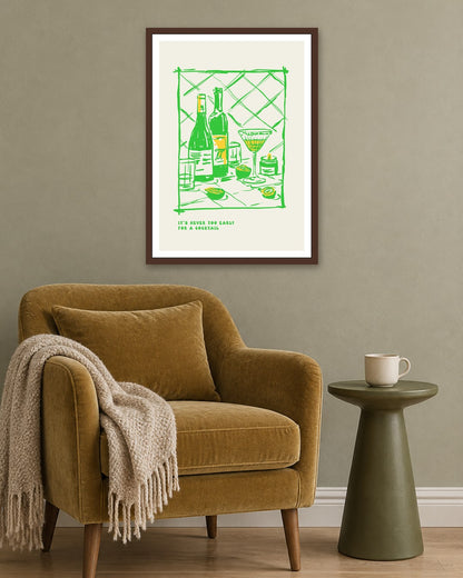 SENT Studio - Cravings Poster No. 49 - dark oak frame in a room