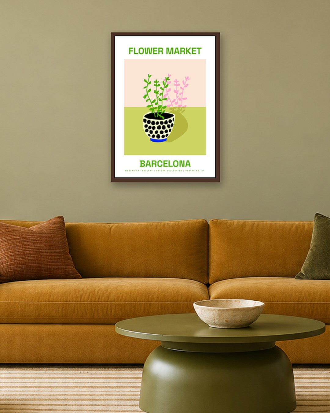 SENT Studio - Artistic Poster No. 47 - dark oak frame in a room