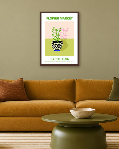 SENT Studio - Artistic Poster No. 47 - dark oak frame in a room