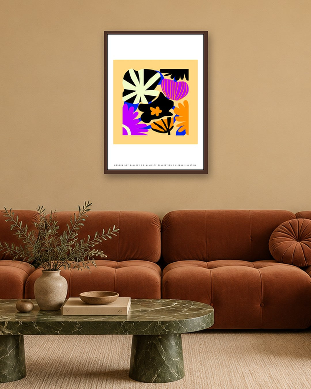 SENT Studio - Artistic Poster No. 37 - dark oak frame in a room