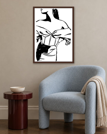 SENT Studio - Dancing Poster No. 49 - dark oak frame in a room