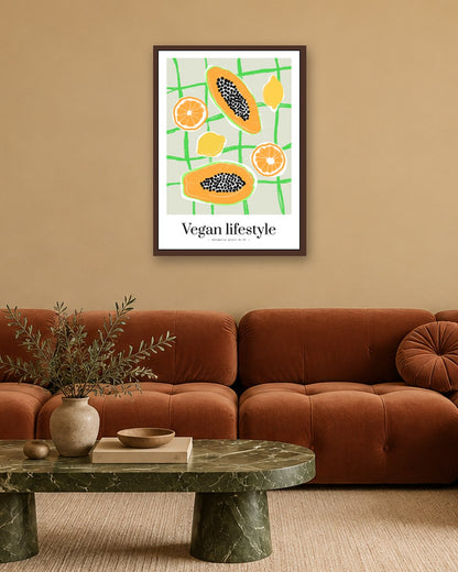 SENT Studio - Cravings Poster No. 6 - dark oak frame in a room