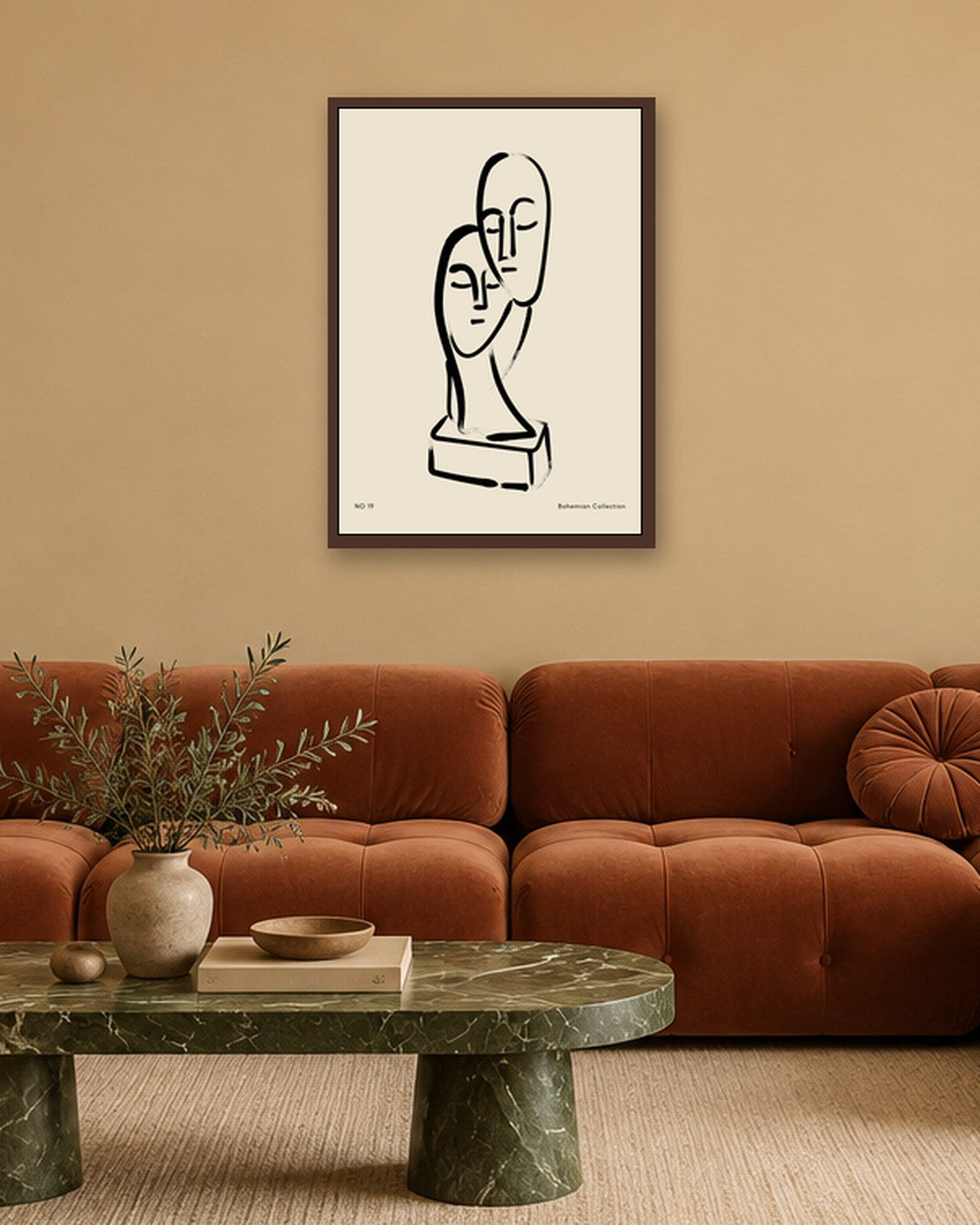 SENT Studio - Bohemian Poster No. 97 - dark oak frame in a room