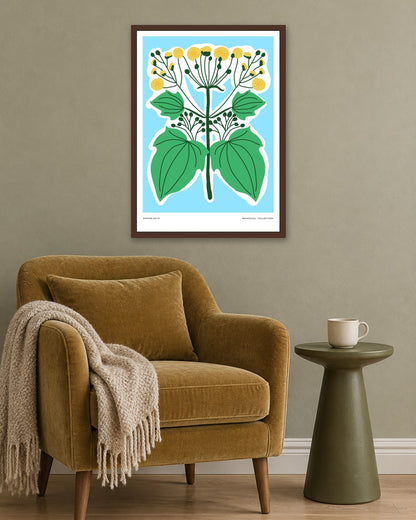 SENT Studio - Aesthetic Poster No. 7 - dark oak frame in a room