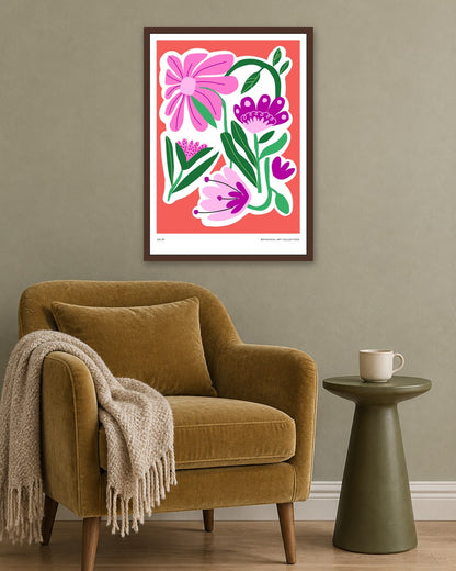 SENT Studio - Aesthetic Poster No. 29 - dark oak frame in a room