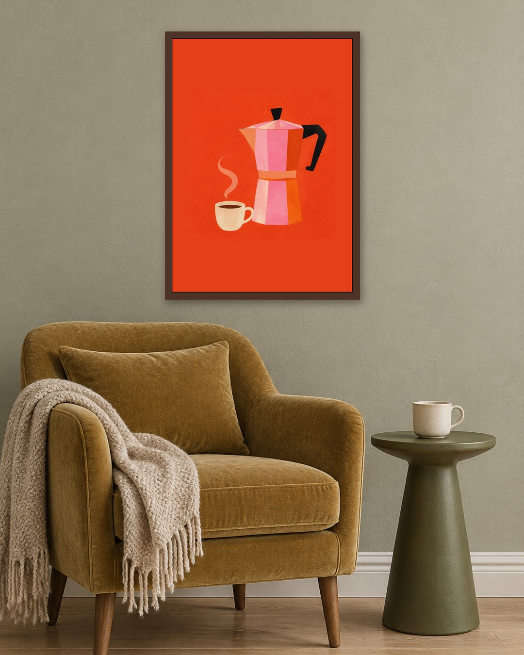 Gracie Cole - Morning Espresso - dark oak frame in a room