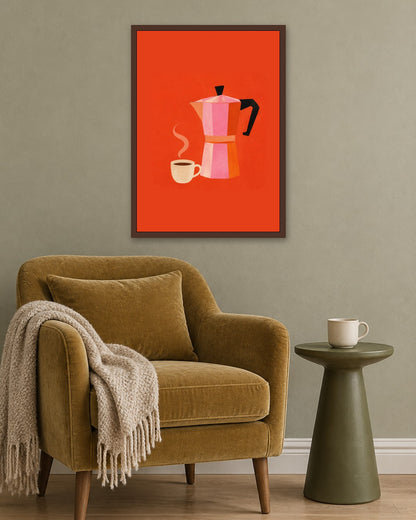 Gracie Cole - Morning Espresso - dark oak frame in a room