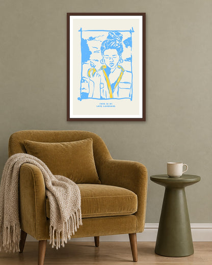 SENT Studio - Cravings Poster No. 57 - dark oak frame in a room