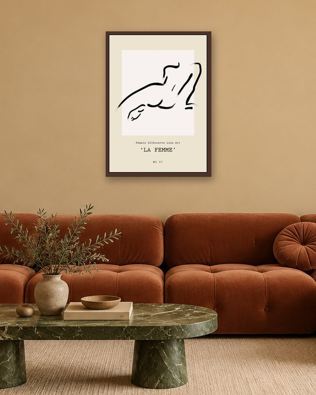 SENT Studio - Bohemian Poster No. 54 - dark oak frame in a room