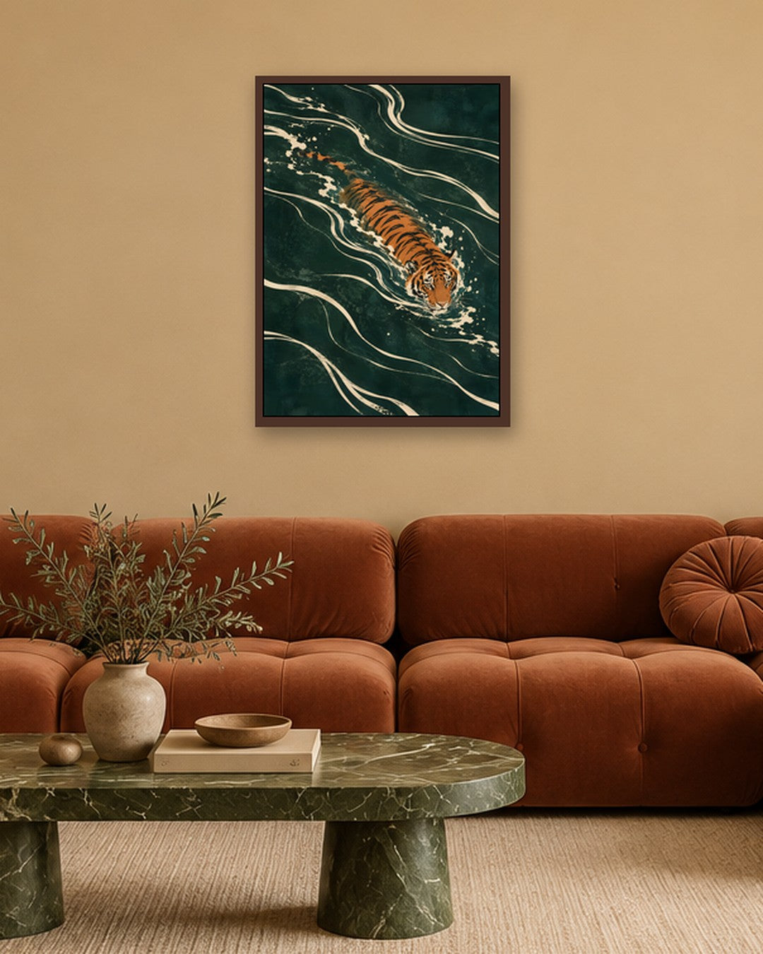 Gracie Cole - Night Swimmer - dark oak frame in a room