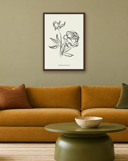 SENT Studio - Bohemian Poster No. 31 - dark oak frame in a room