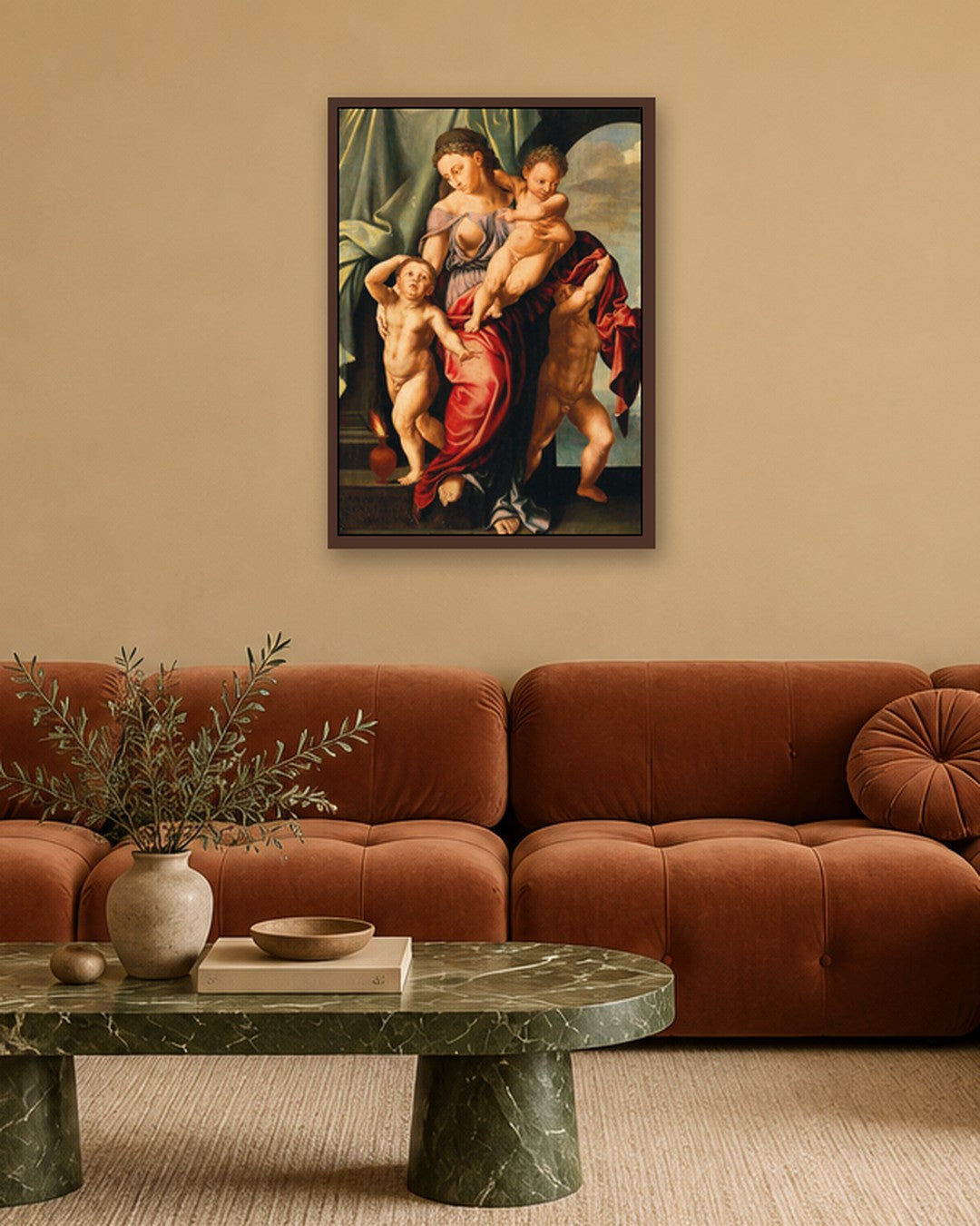 Renaissance Masters - Renaissance Masterpiece No. 425 - dark oak frame in a room
