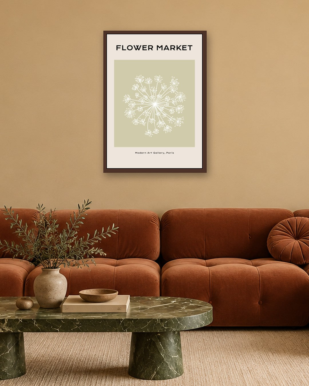 SENT Studio - Botanical Poster No. 41 - dark oak frame in a room