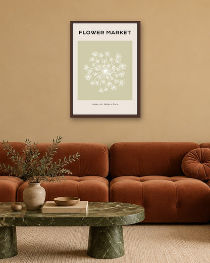 SENT Studio - Botanical Poster No. 41 - dark oak frame in a room