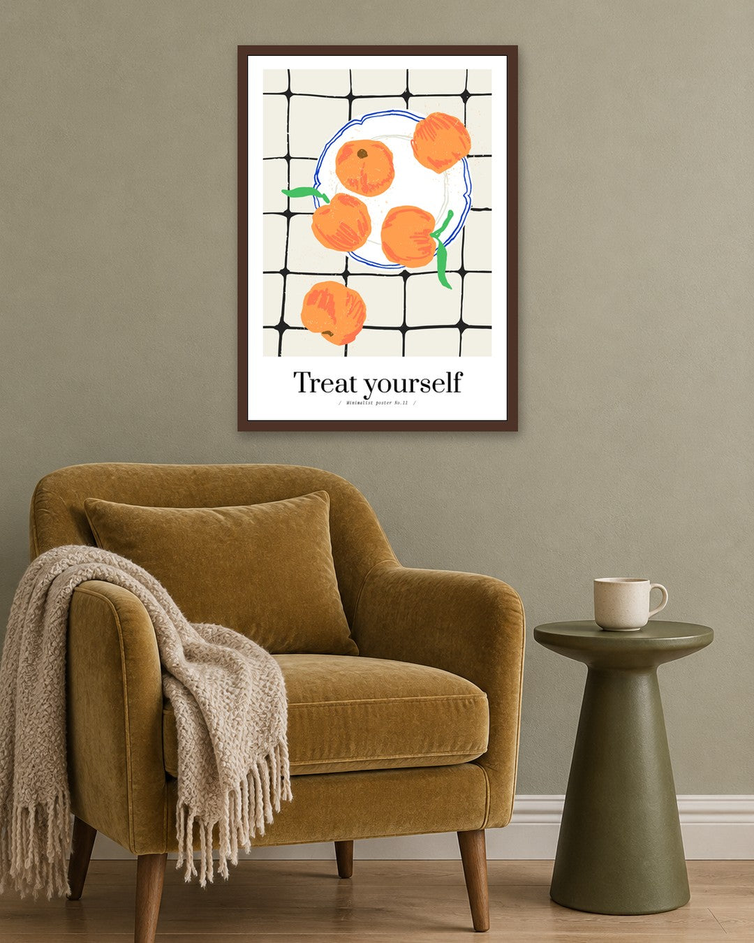 SENT Studio - Cravings Poster No. 11 - dark oak frame in a room