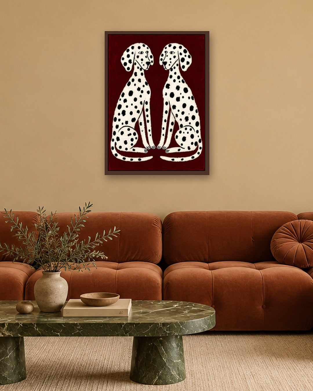 Gracie Cole - Spot Twins - dark oak frame in a room