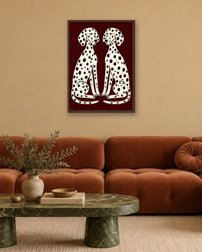 Gracie Cole - Spot Twins - dark oak frame in a room