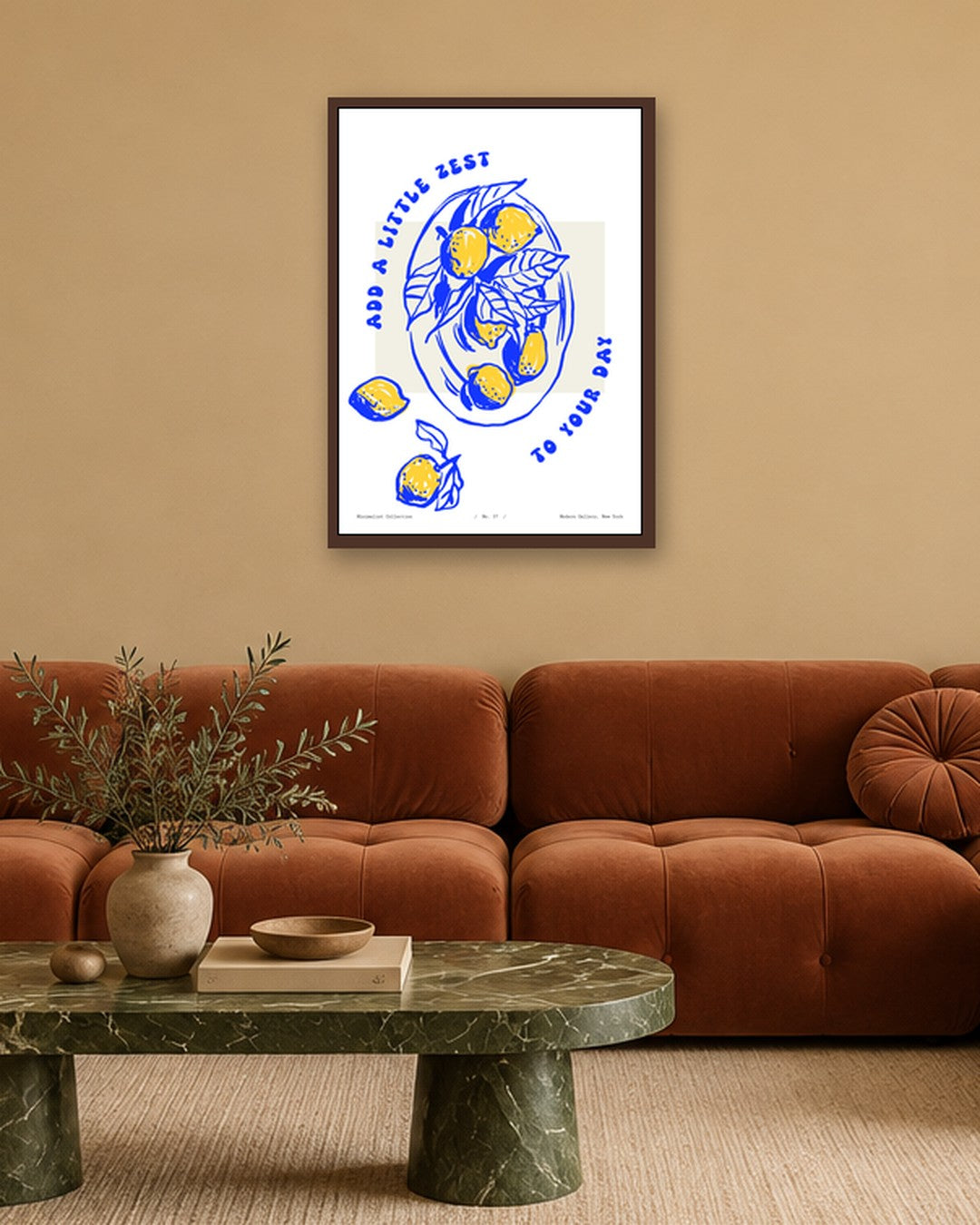 SENT Studio - Cravings Poster No. 37 - dark oak frame in a room