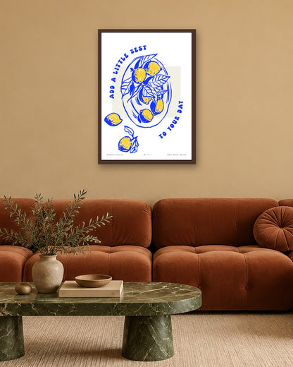 SENT Studio - Cravings Poster No. 37 - dark oak frame in a room