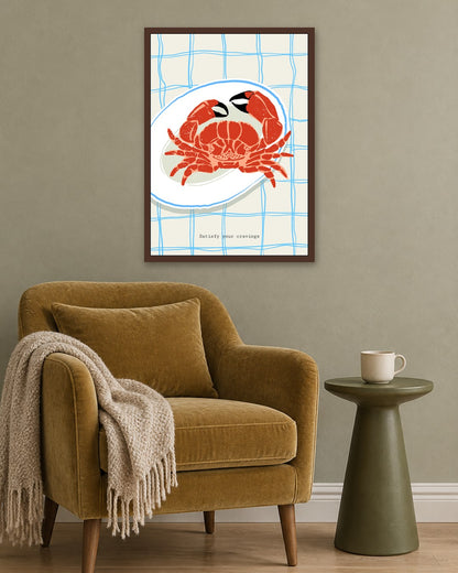 SENT Studio - Cravings Poster No. 12 - dark oak frame in a room