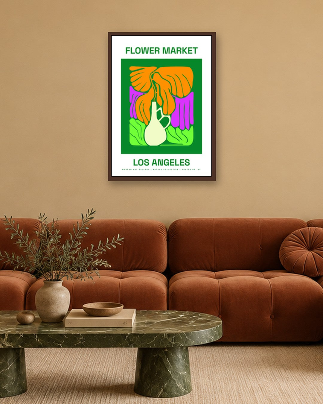 SENT Studio - Artistic Poster No. 41 - dark oak frame in a room