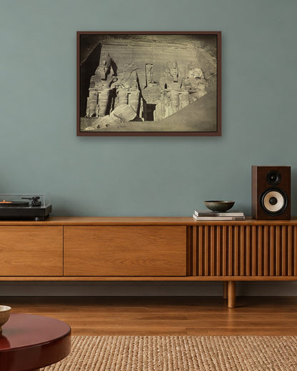 Antonio Beato - Temple of Ramesses II, Abu Simbel - dark oak frame in a room