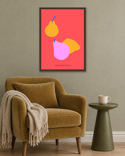 SENT Studio - Abstract Poster No. 45 - dark oak frame in a room