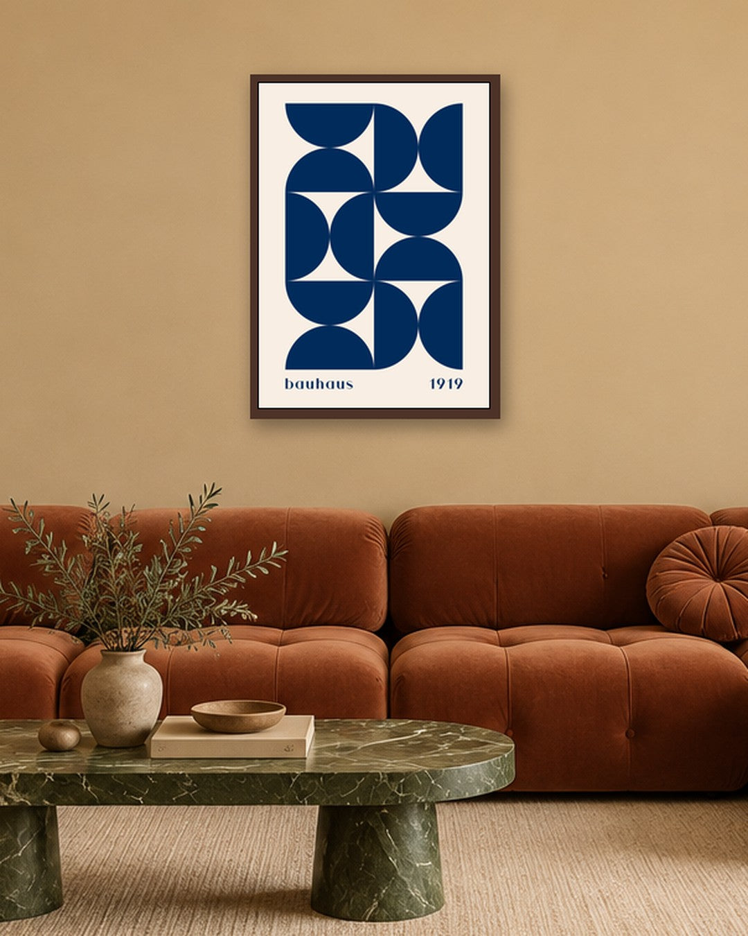 Bauhaus - Poster No. 33 - dark oak frame in a room