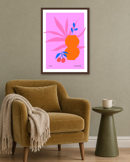 SENT Studio - Abstract Poster No. 6 - dark oak frame in a room