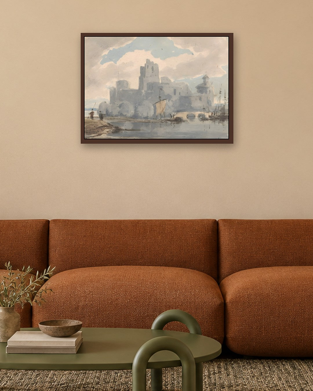 Harbor Castle - dark oak frame in a room