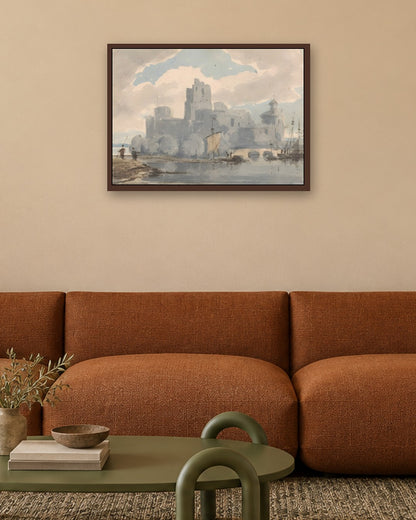 Harbor Castle - dark oak frame in a room