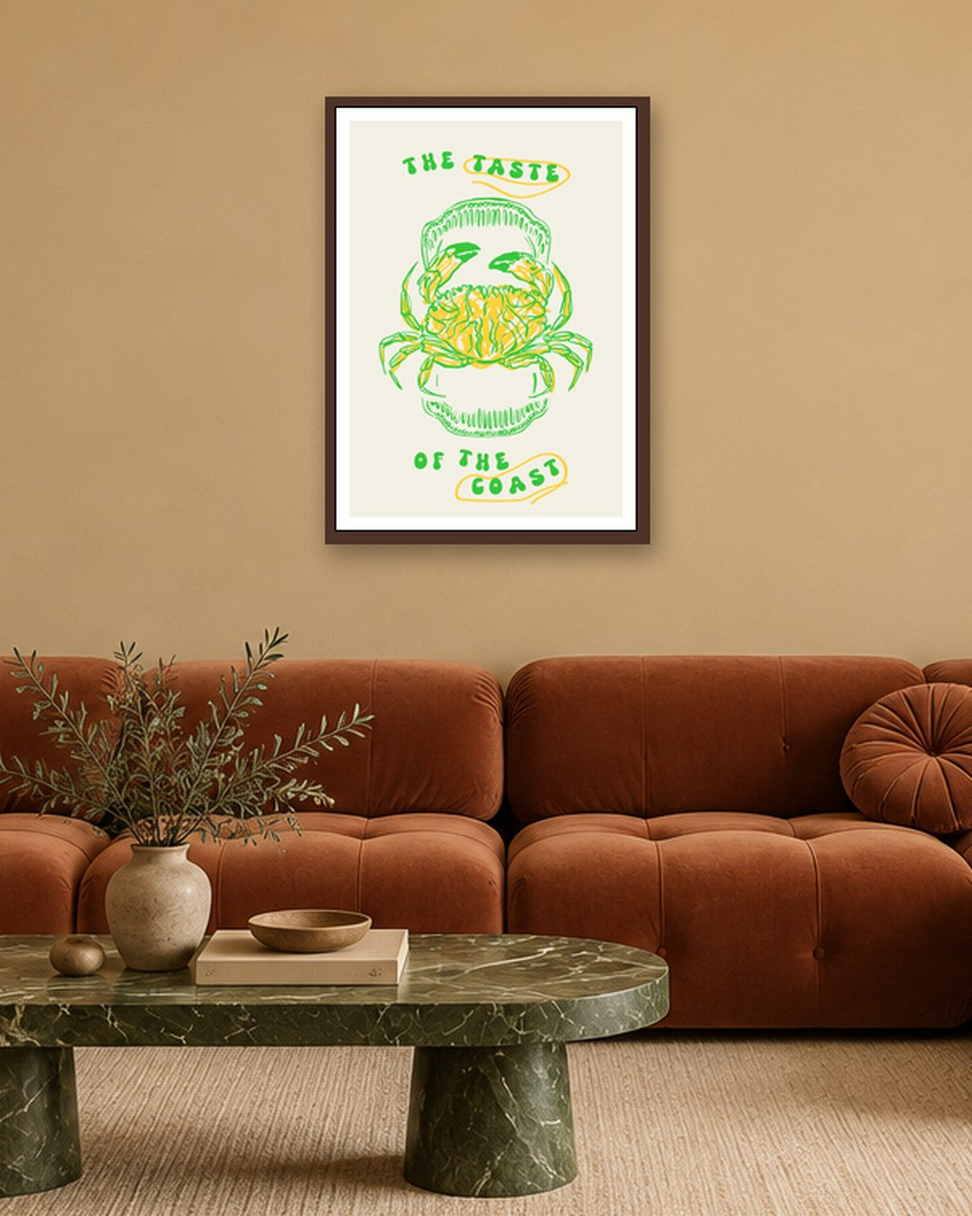 SENT Studio - Cravings Poster No. 38 - dark oak frame in a room