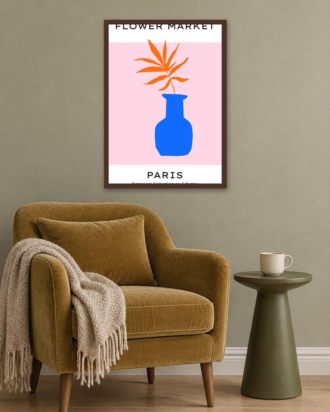 SENT Studio - Abstract Poster No. 39 - dark oak frame in a room