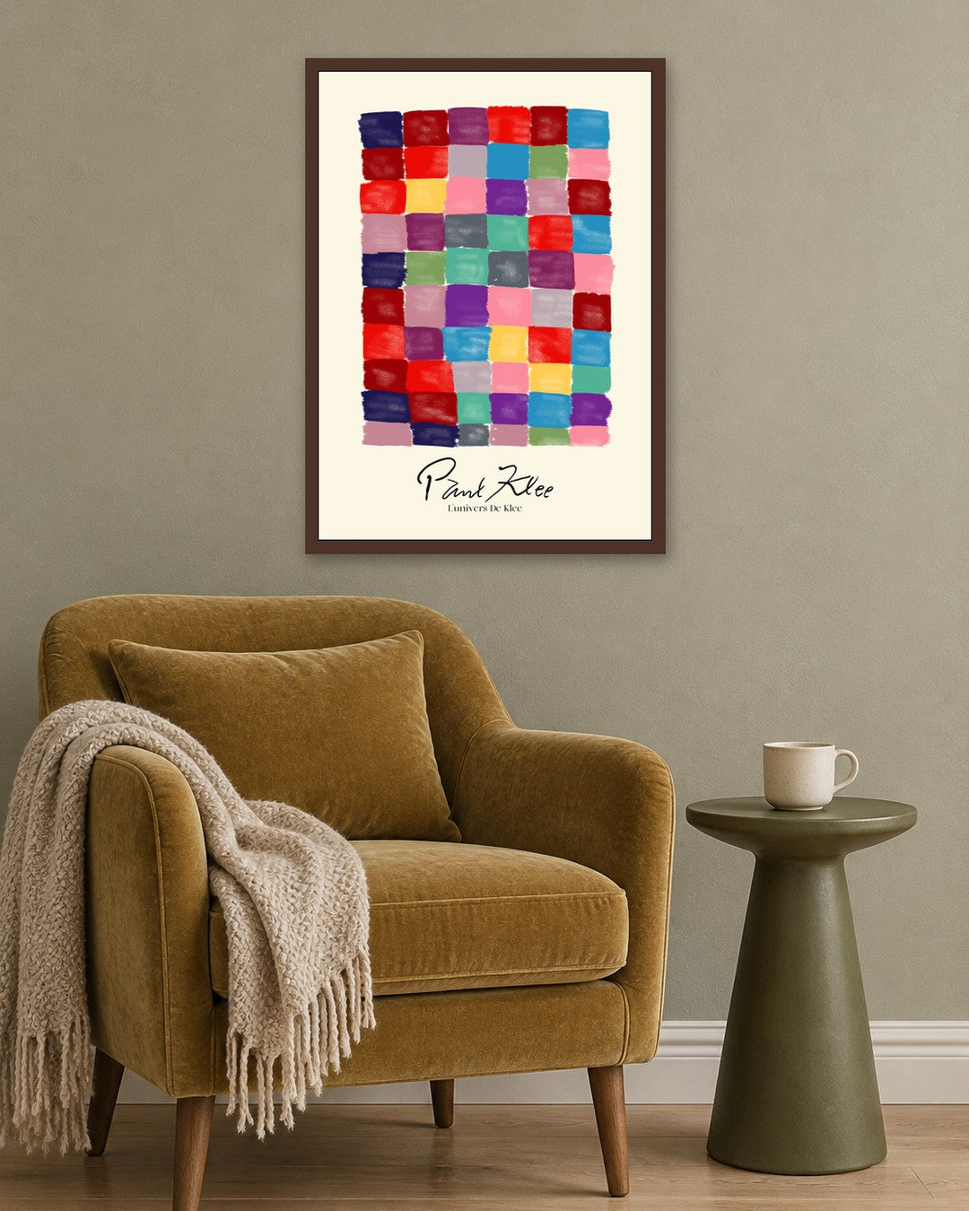 SENT Studio - Colour Squares - dark oak frame in a room