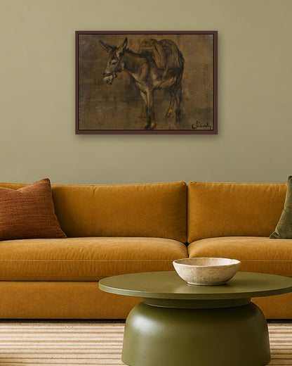 Carl Schuch - Donkey - dark oak frame in a room