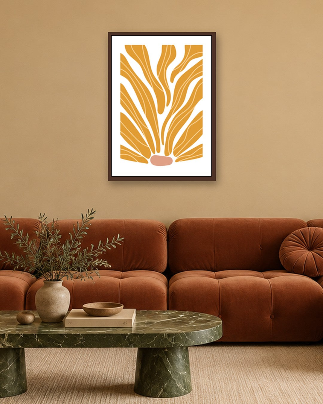 SENT Studio - Organic Cut-out No. 3 - dark oak frame in a room
