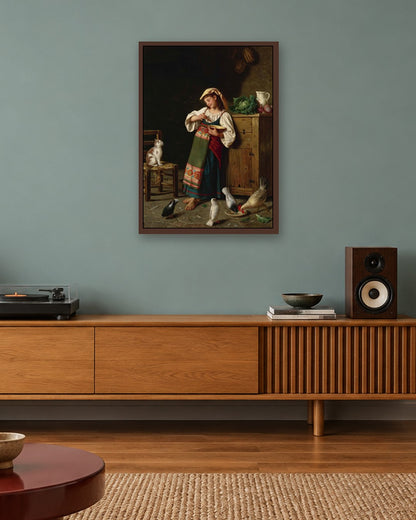 Renaissance Masters - Renaissance Masterpiece No. 424 - dark oak frame in a room