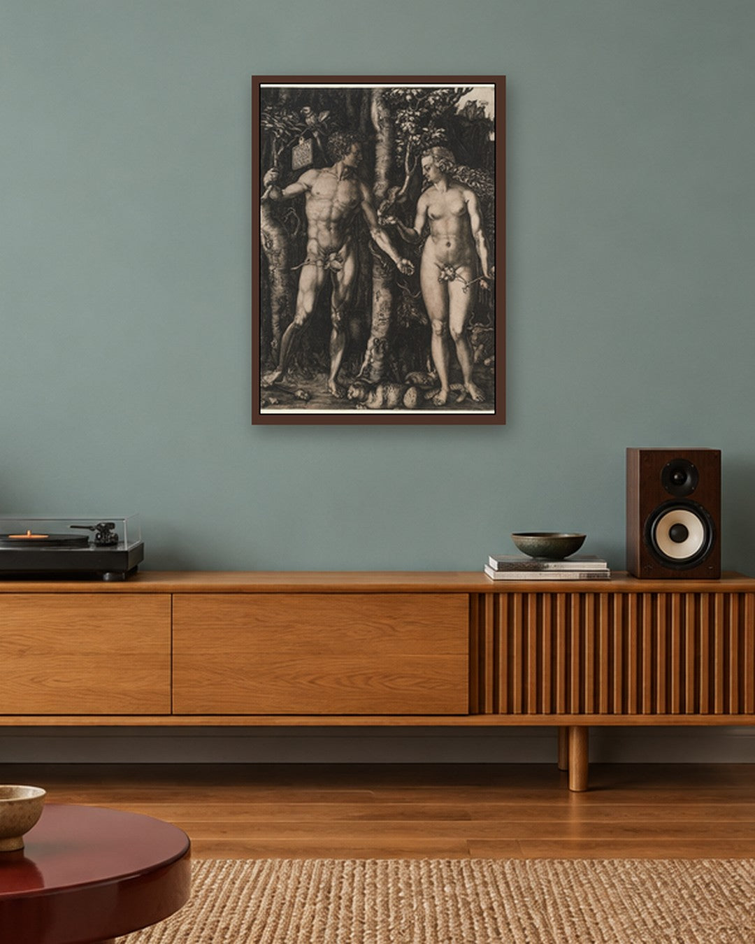 Albrecht Dürer - Adam and Eve - dark oak frame in a room